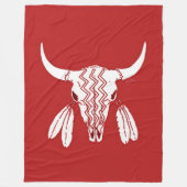 Red Ghost Dance Buffalo grote vlootdeken Fleece Deken (Voorkant)