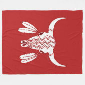 Red Ghost Dance Buffalo grote vlootdeken Fleece Deken (Voorkant (Horizontaal))
