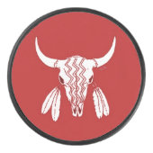 Red Ghost Dance Buffalo hockey puck (Voorkant)