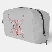 Red Ghost Dance Buffalo lijn grijs dopp kit Toilettasje (Rechterhoek)