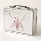 Red Ghost Dance Buffalo lijn roestvrij lunchbox (Voorkant)