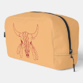 Red Ghost Dance Buffalo lijn tan dopp kit Toilettasje (Rechterhoek)