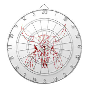 Red Ghost Dance Buffalo lijn wit dartboard Dartbord