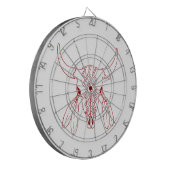 Red Ghost Dance Buffalo lijn wit dartboard Dartbord (Voorkant Links)