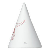 Red Ghost Dance Buffalo lijn witte partij petten Feesthoedjes (Rechts)