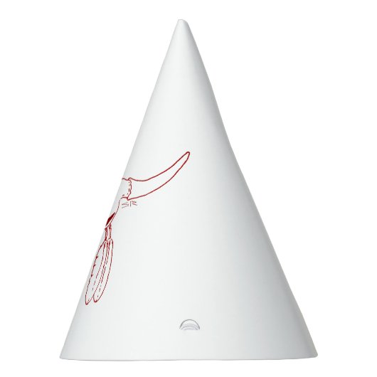 Red Ghost Dance Buffalo lijn witte partij petten Feesthoedjes (Rechts)