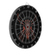 Red Ghost Dance Buffalo lijn zwart dartboard Dartbord (Voorkant Links)
