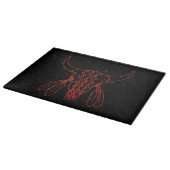 Red Ghost Dance Buffalo lijn zwart snijplank (Hoek)