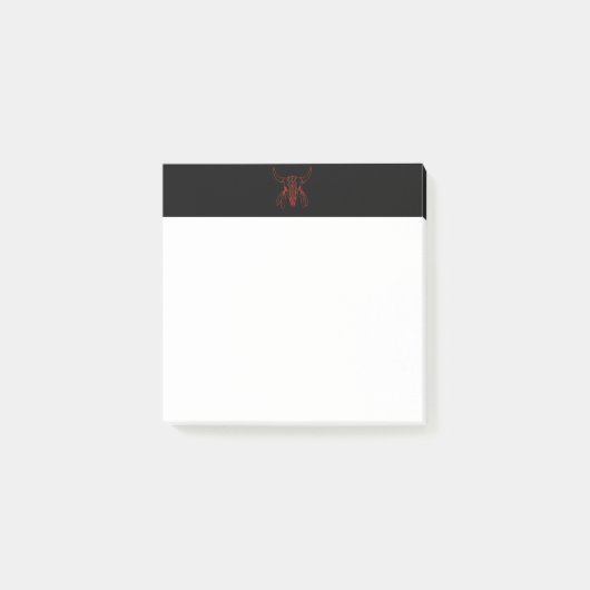 Red Ghost Dance Buffalo lijn zwarte witte noot pad Post-it® Notes (Voorkant)
