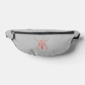 Red Ghost Dance Buffalo line gray fanny pack Heuptasje (Liggend)