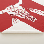 Red Ghost Dance Buffalo medium sherpa deken (3/4)