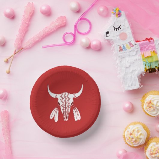 Red Ghost Dance Buffalo papieren schalen Papieren Kommen (Feest)
