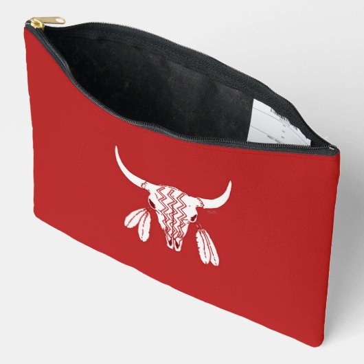 Red Ghost Dance Buffalo Pouch Etui (Open)