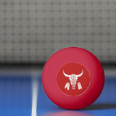 Red Ghost Dance Buffalo Red 1 star ping pong ball (Net)