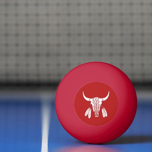Red Ghost Dance Buffalo Red 1 star ping pong ball (Net)