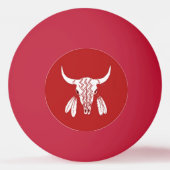 Red Ghost Dance Buffalo Red 1 star ping pong ball (Voorkant)