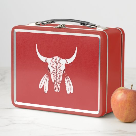 Red Ghost Dance Buffalo Red lunchbox (In situ)