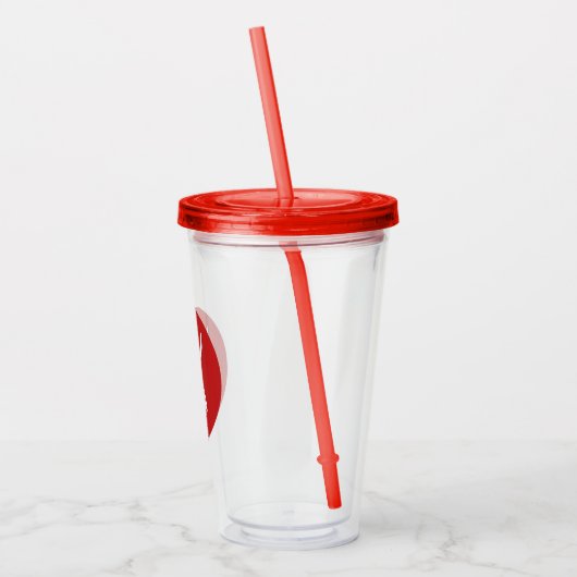 Red Ghost Dance Buffalo rode acryl tumbler Acryl Drinkbeker (Links)