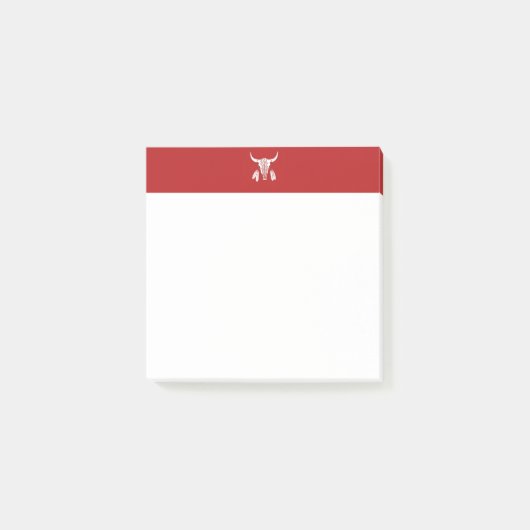 Red Ghost Dance Buffalo rode witte noot pads Post-it® Notes (Voorkant)