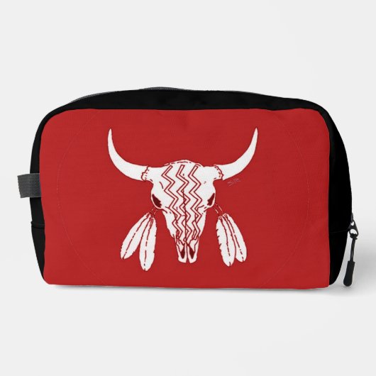 Red Ghost Dance Buffalo rood zwart dopp kit Toilettasje (Voorkant)