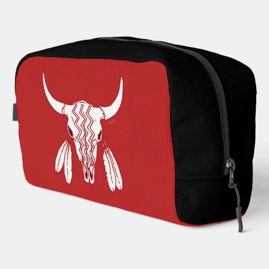 Red Ghost Dance Buffalo rood zwart dopp kit Toilettasje (Rechterhoek)