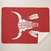 Red Ghost Dance Buffalo sherpa deken (Voorkant (horizontaal))