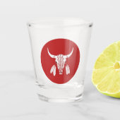 Red Ghost Dance Buffalo shot glas (Voorkant)
