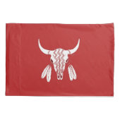 Red Ghost Dance Buffalo standaard kussenslopen paa (Achterkant-Links)