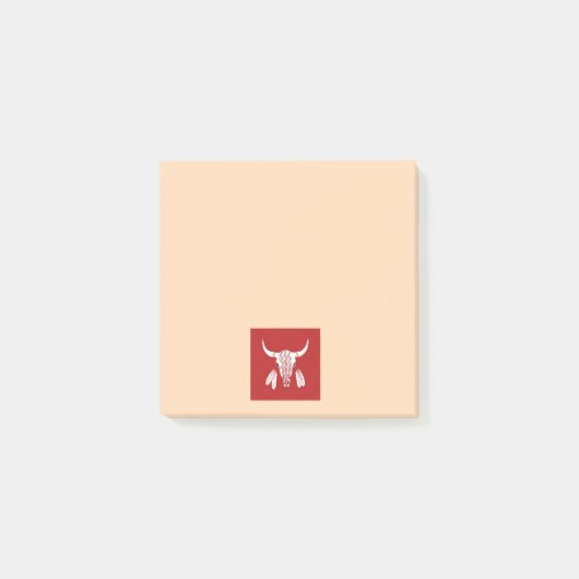 Red Ghost Dance Buffalo Tan Note Pads (Voorkant)