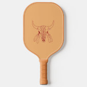Red Ghost Dance Buffalo tan pickleball paddle (Voorkant)