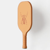 Red Ghost Dance Buffalo tan pickleball paddle (Links)