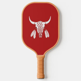 Red Ghost Dance Buffalo tan pickleball paddle