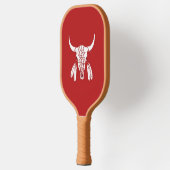 Red Ghost Dance Buffalo tan pickleball paddle (Links)