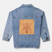 Red Ghost Dance Buffalo tan vrouwen denim jas Denim Jacket (Achterkant)