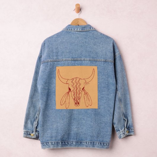 Red Ghost Dance Buffalo tan vrouwen denim jas Denim Jacket (Hangar)
