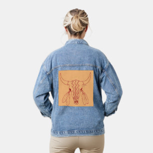 Red Ghost Dance Buffalo tan vrouwen denim jas Jacket