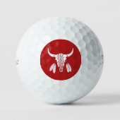 Red Ghost Dance Buffalo Titleist Pro V1 golfballen (Voorkant)