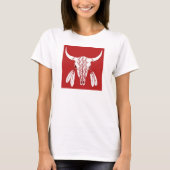 Red Ghost Dance Buffalo vrouwen wit T-shirt (Voorkant)