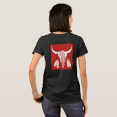 Red Ghost Dance Buffalo vrouwen zwart T-shirt teru (Achterkant volledig)