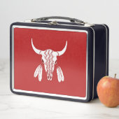 Red Ghost Dance Buffalo zwarte lunchbox (In situ)