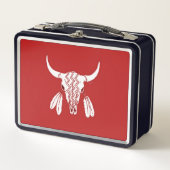 Red Ghost Dance Buffalo zwarte lunchbox (Voorkant)
