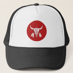 Red Ghost Dance Buffalo zwarte trucker hoed Pet