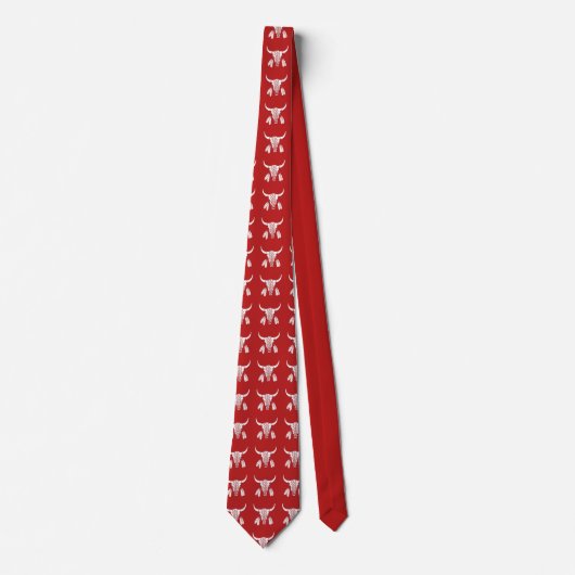 Red Ghost Dance Buffalos necktie Stropdas (Voorkant)