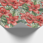 Red Giant Amaryllis Holiday Cadeaupapier (Hoek)