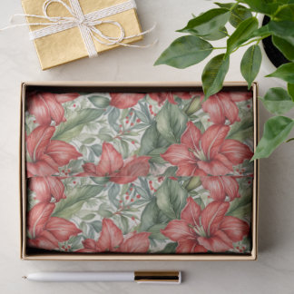 Red Giant Amaryllis Holiday Tissuepapier