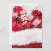Red Gift Hand-Lettered de Kaarten van de Kerstmis (Achterkant)