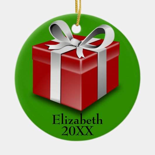 Red Gift Package 2014 Ornament (Voorkant)