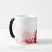 Red Gift & Roses Valentines Magische Mok (Voorkant links)