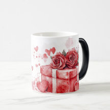 Red Gift & Roses Valentines