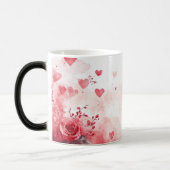 Red Gift & Roses Valentines Magische Mok (Links)